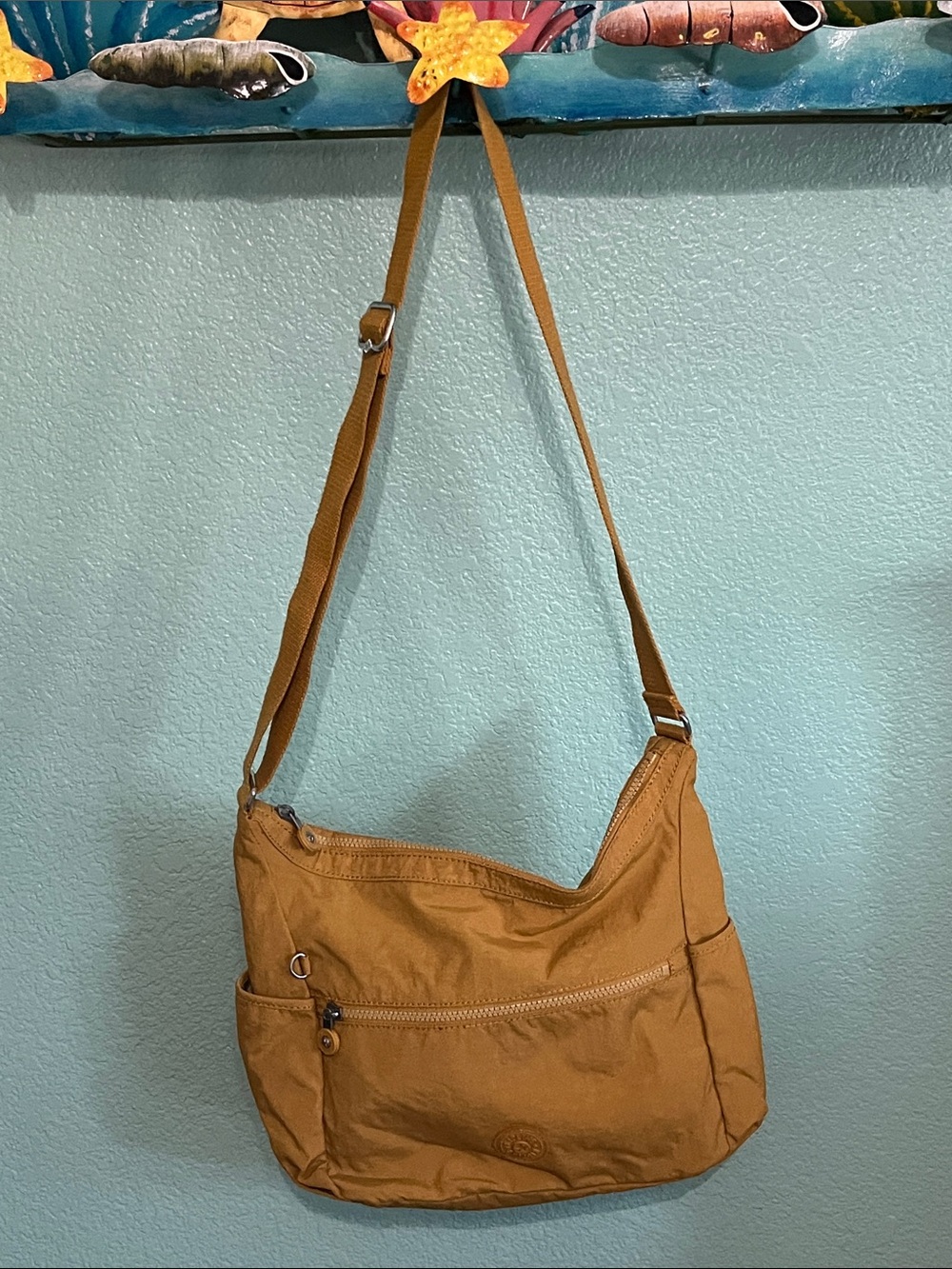 Kipling Mustard Brown Crossbody Bag